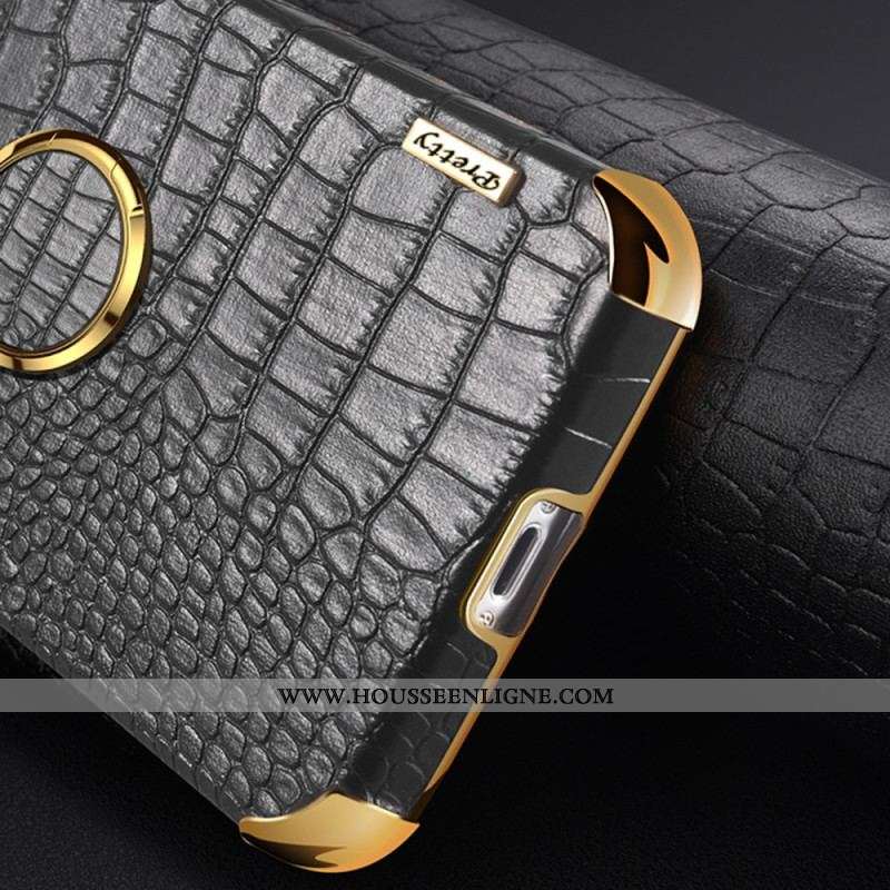 Coque Xiaomi 13 Pro Effet Crocodile avec Anneau