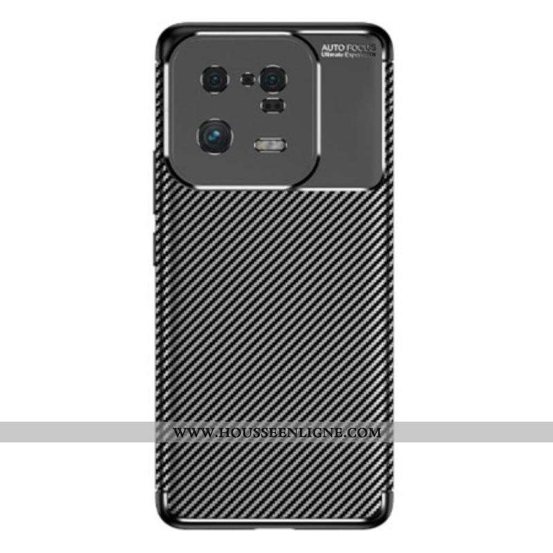 Coque Xiaomi 13 Pro Flexible Texture Fibre Carbone
