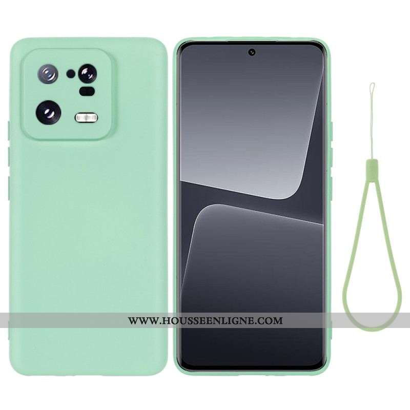 Coque Xiaomi 13 Pro Silicone Liquide avec Lanière