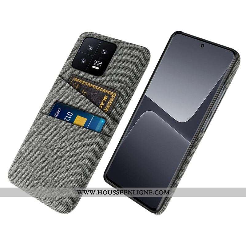 Coque Xiaomi 13 Tissu Porte-Cartes