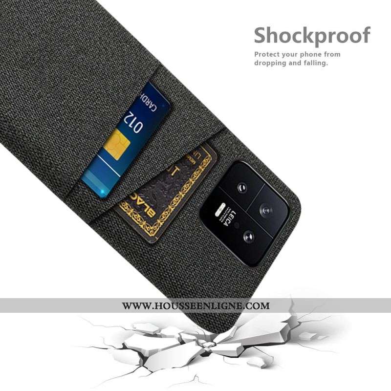 Coque Xiaomi 13 Tissu Porte-Cartes