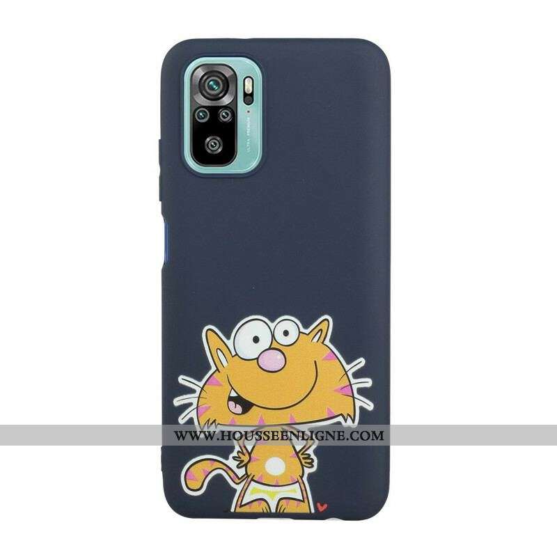 Coque Xiaomi Redmi Note 10/10S/Poco M5s Chat avec Lanière Kiss