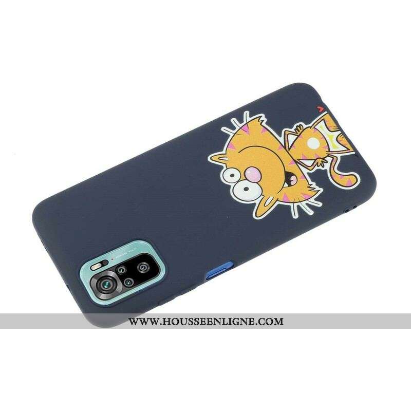 Coque Xiaomi Redmi Note 10/10S/Poco M5s Chat avec Lanière Kiss