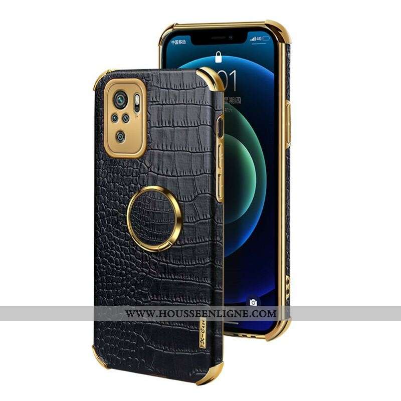 Coque Xiaomi Redmi Note 10/10S/Poco M5s Effet Peau Crocodile