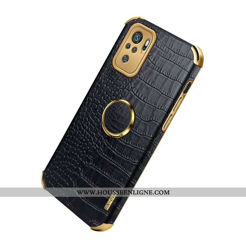 Coque Xiaomi Redmi Note 10/10S/Poco M5s Effet Peau Crocodile