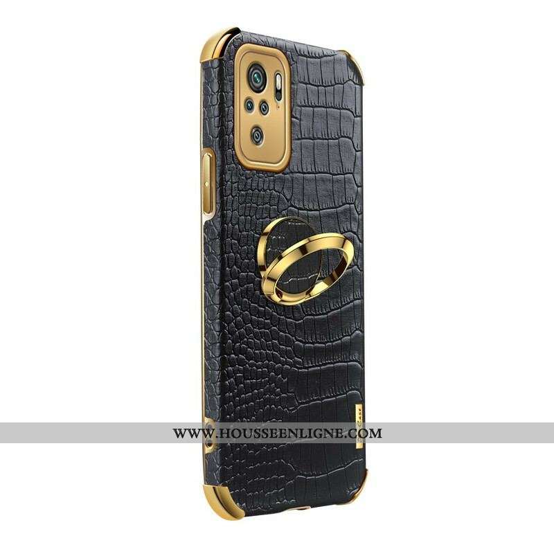Coque Xiaomi Redmi Note 10/10S/Poco M5s Effet Peau Crocodile