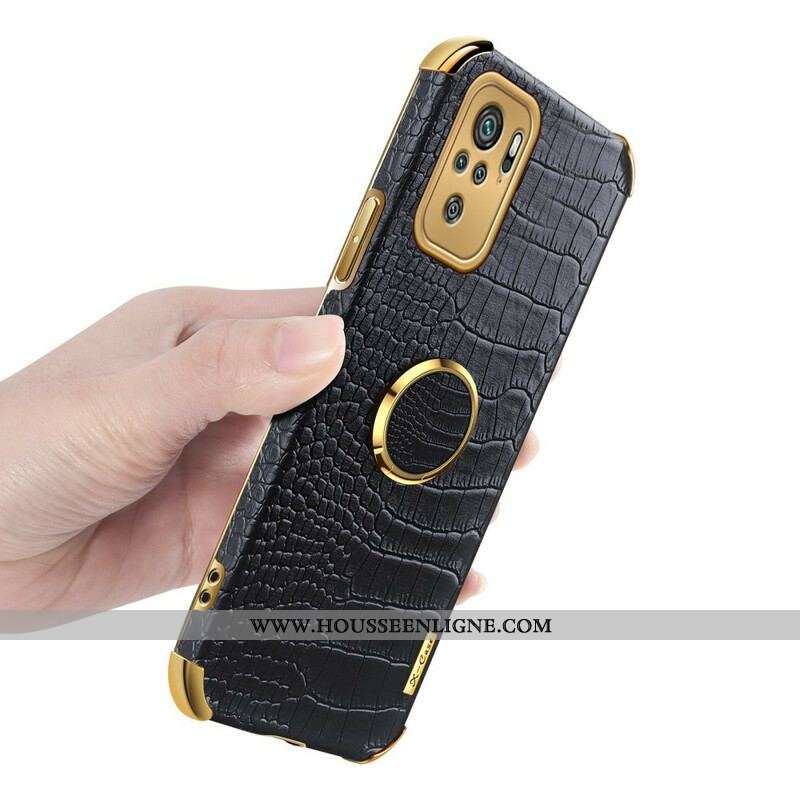 Coque Xiaomi Redmi Note 10/10S/Poco M5s Effet Peau Crocodile