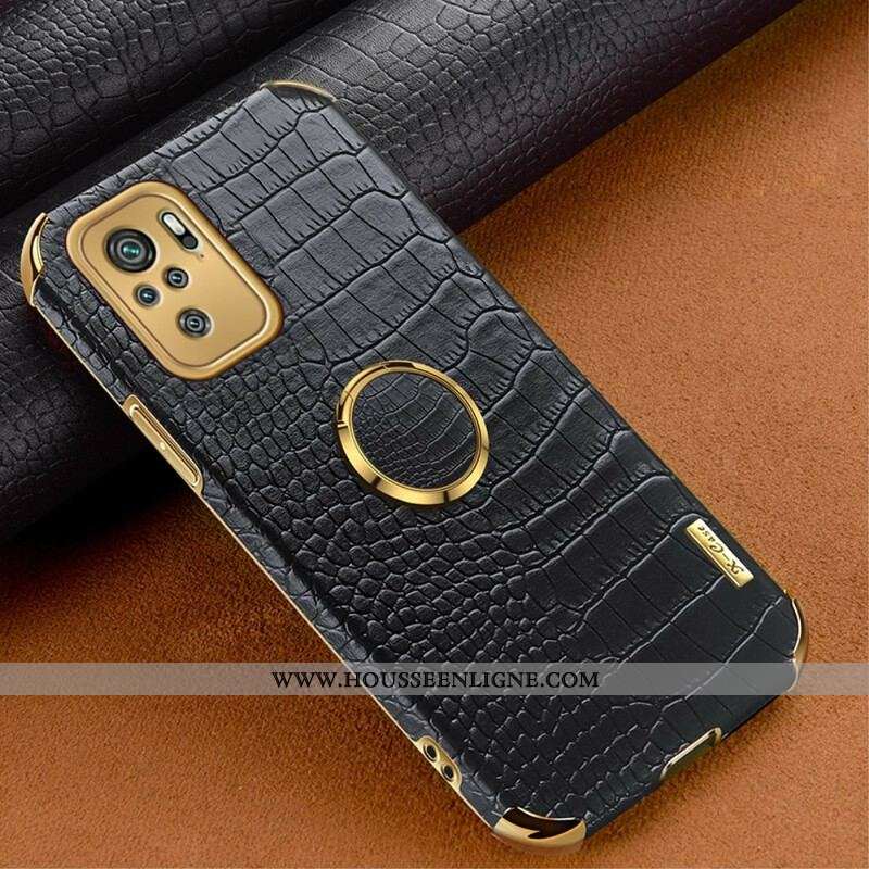 Coque Xiaomi Redmi Note 10/10S/Poco M5s Effet Peau Crocodile