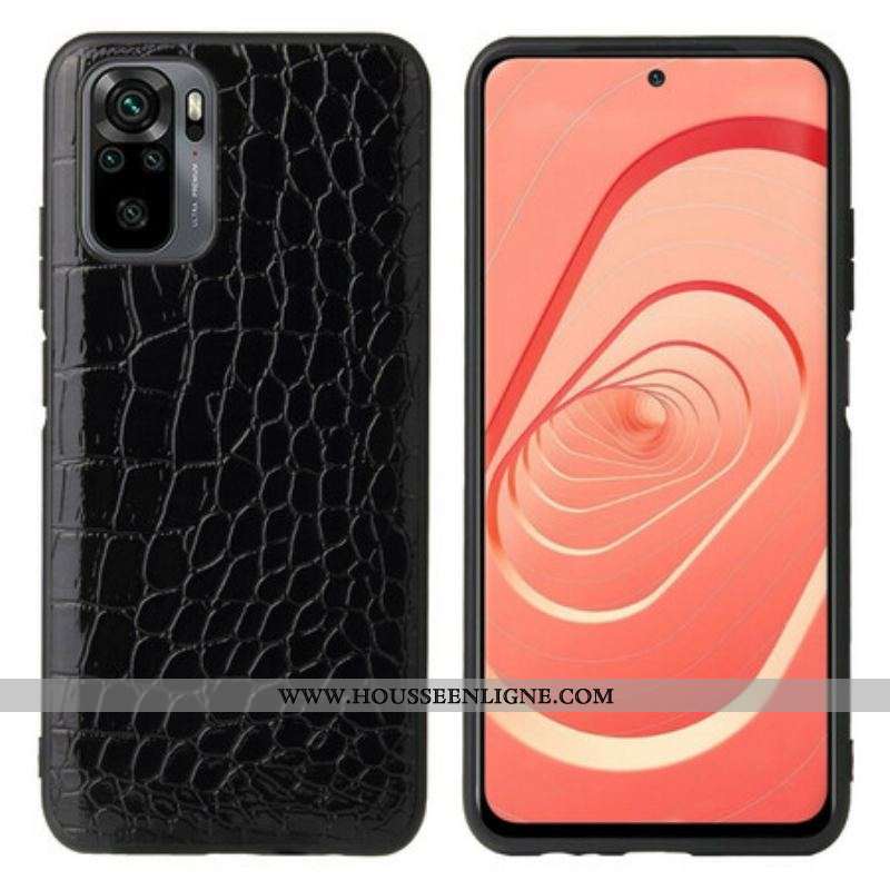Coque Xiaomi Redmi Note 10/10S/Poco M5s Effet Peau de Crocodile
