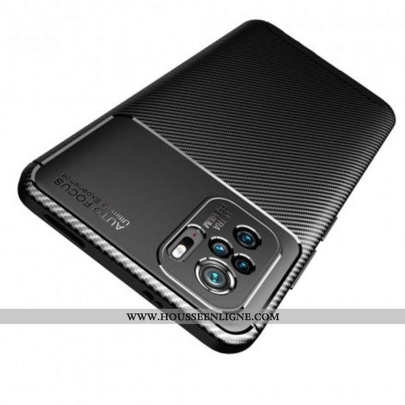 Coque Xiaomi Redmi Note 10/10S/Poco M5s Flexible Texture Fibre Carbone