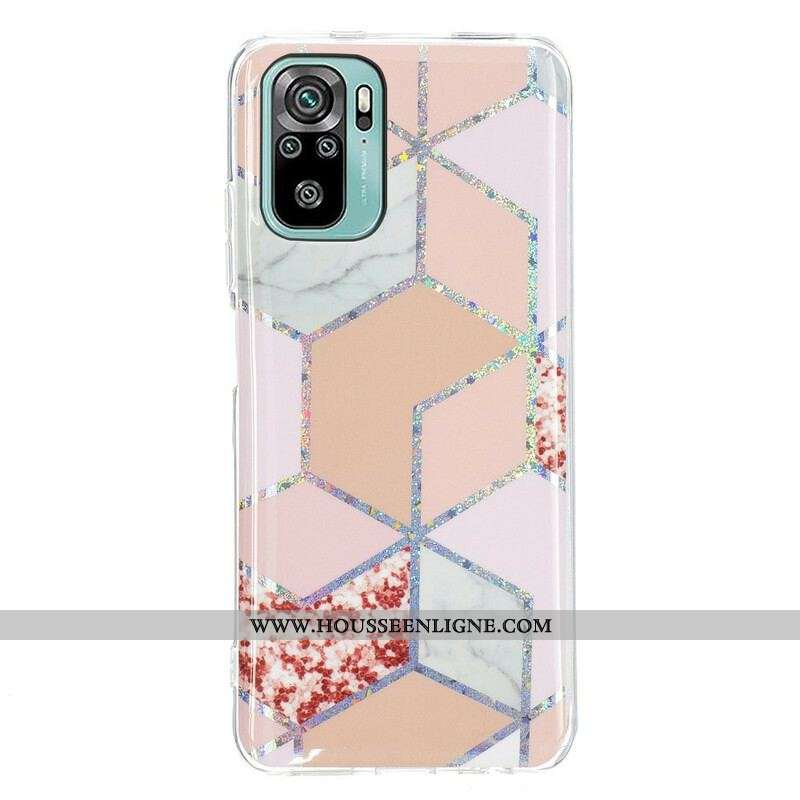 Coque Xiaomi Redmi Note 10/10S/Poco M5s Marbre Géométrie