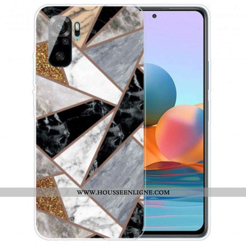 Coque Xiaomi Redmi Note 10/10S/Poco M5s Marbre Géométrie Intense