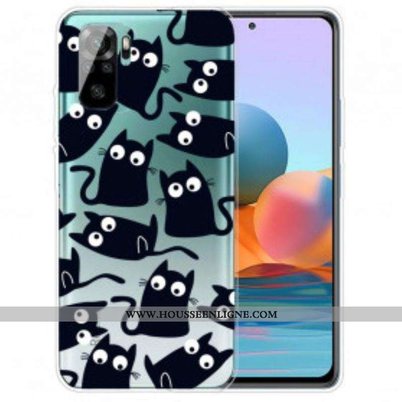 Coque Xiaomi Redmi Note 10/10S/Poco M5s Multiples Chats Noirs