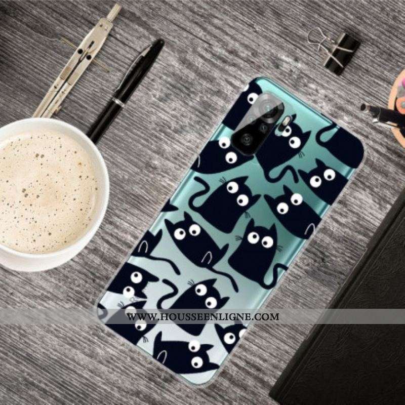Coque Xiaomi Redmi Note 10/10S/Poco M5s Multiples Chats Noirs