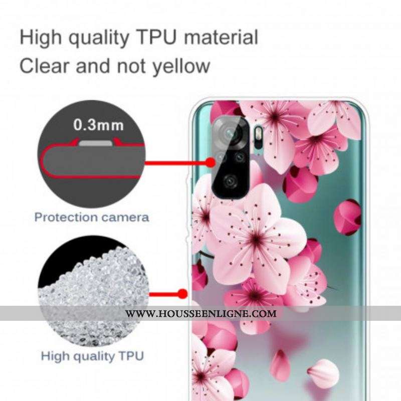 Coque Xiaomi Redmi Note 10/10S/Poco M5s Petites Fleurs Roses