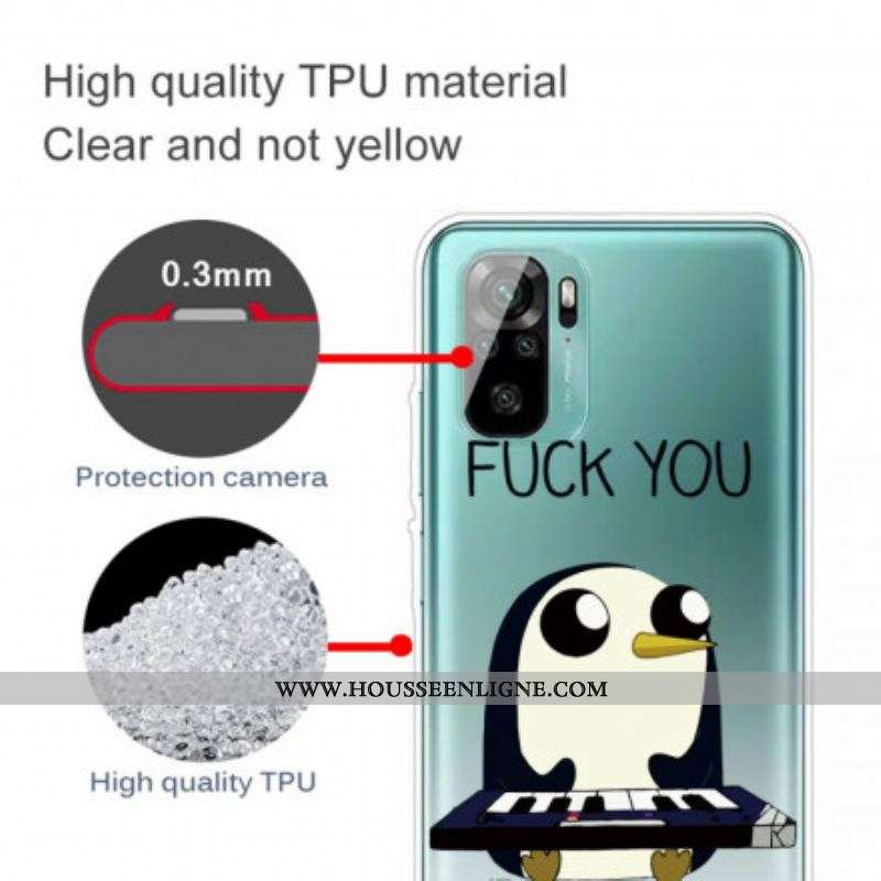 Coque Xiaomi Redmi Note 10/10S/Poco M5s Pingouin Fuck You