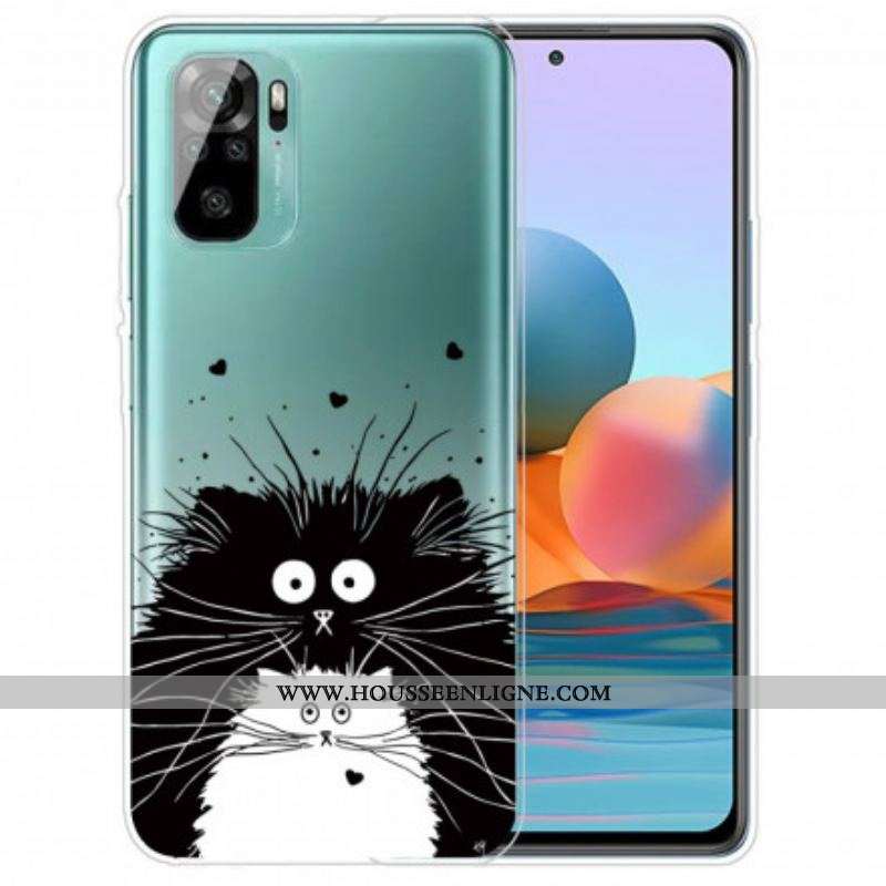 Coque Xiaomi Redmi Note 10/10S/Poco M5s Regarde les Chats