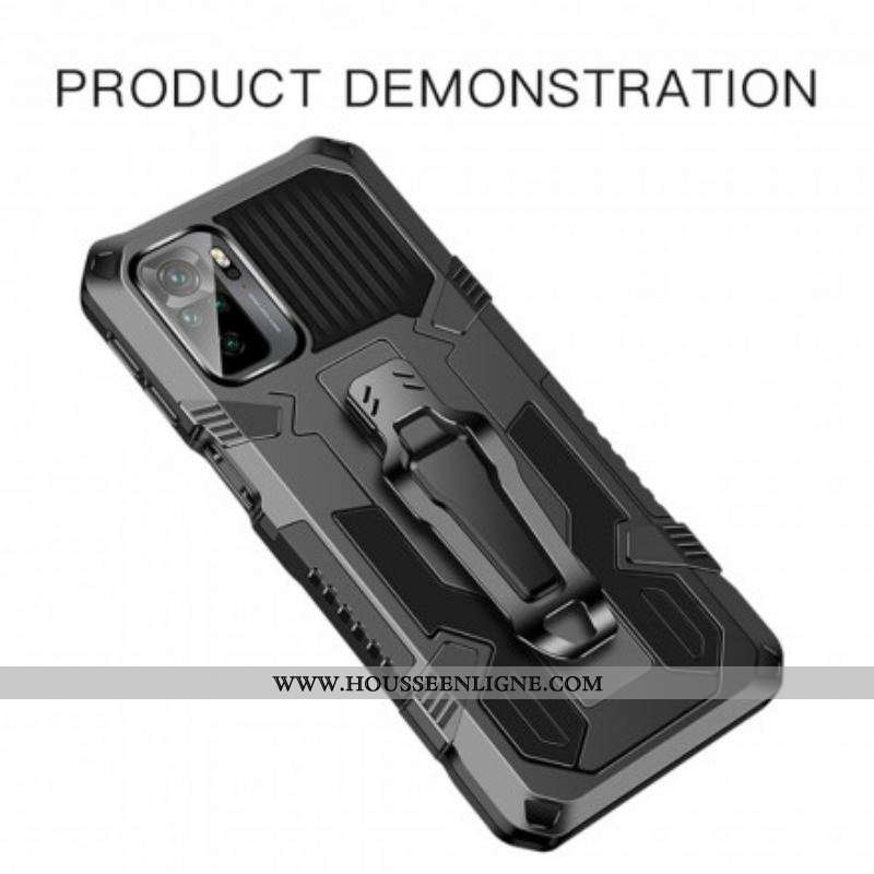 Coque Xiaomi Redmi Note 10/10S/Poco M5s Robot avec Pince Ceinture