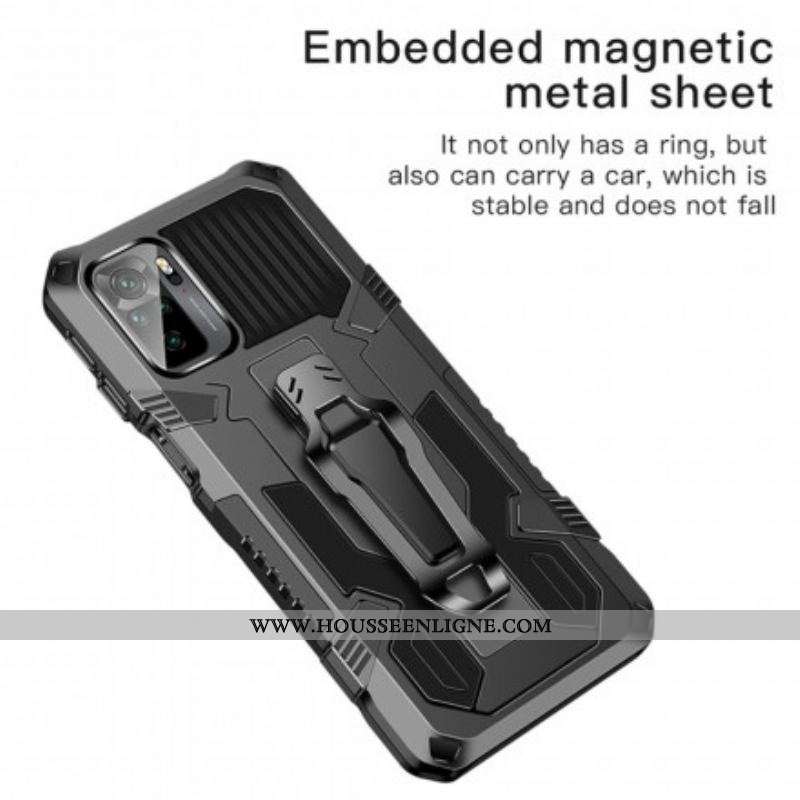 Coque Xiaomi Redmi Note 10/10S/Poco M5s Robot avec Pince Ceinture