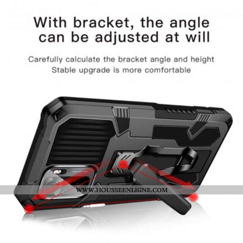 Coque Xiaomi Redmi Note 10/10S/Poco M5s Robot avec Pince Ceinture