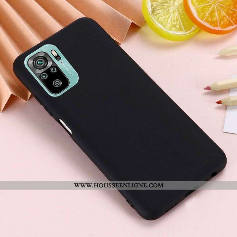Coque Xiaomi Redmi Note 10/10S/Poco M5s Silicone Liquide Avec Lanière