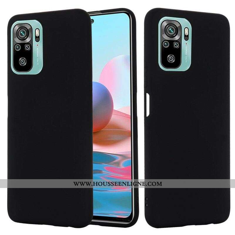 Coque Xiaomi Redmi Note 10/10S/Poco M5s Silicone Liquide Avec Lanière