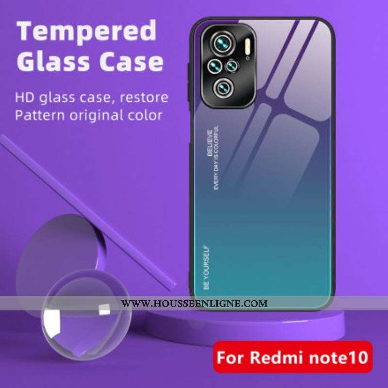 Coque Xiaomi Redmi Note 10/10S/Poco M5s Verre Trempé Be Yourself