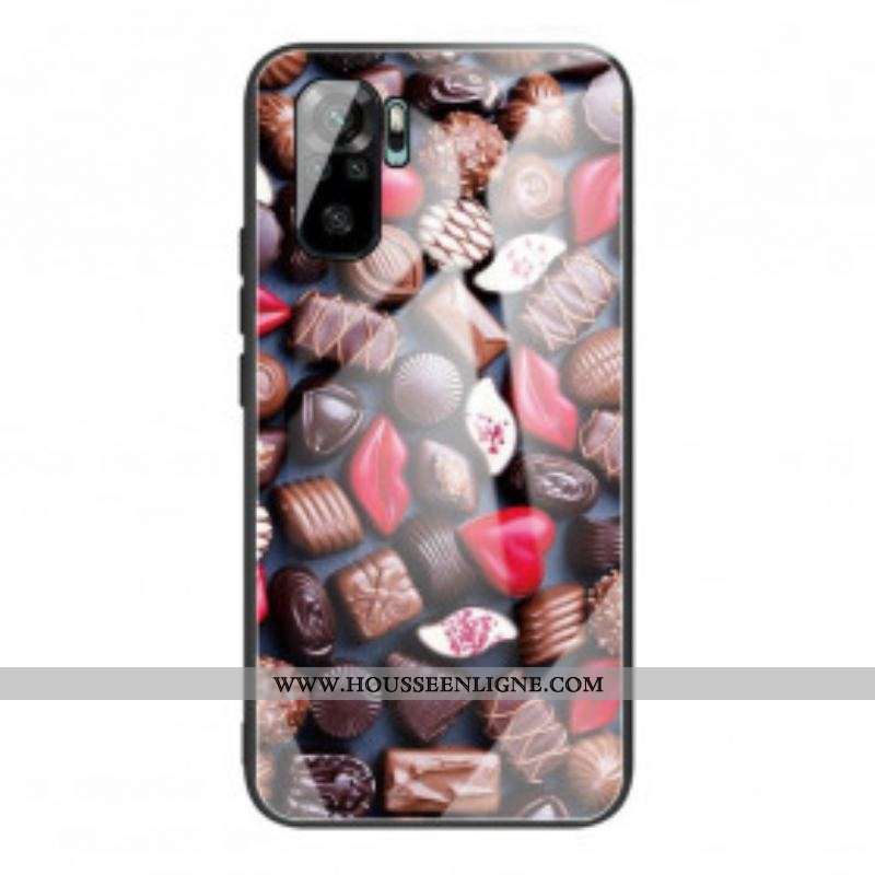 Coque Xiaomi Redmi Note 10/10S/Poco M5s Verre Trempé Chocolat