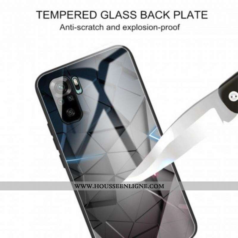 Coque Xiaomi Redmi Note 10/10S/Poco M5s Verre Trempé Géométrie
