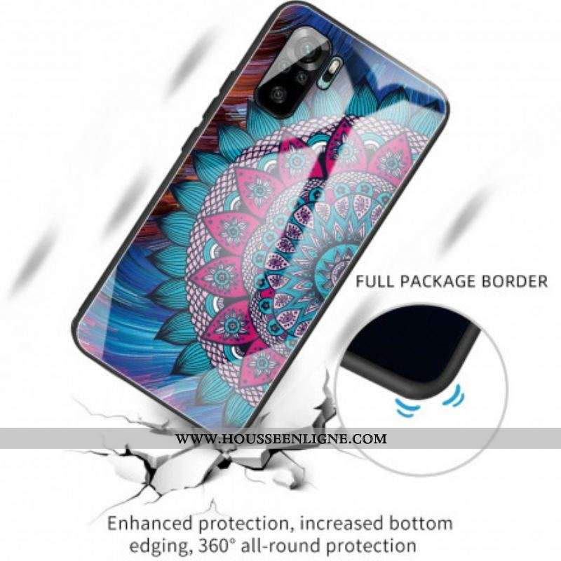 Coque Xiaomi Redmi Note 10/10S/Poco M5s Verre Trempé Mandala