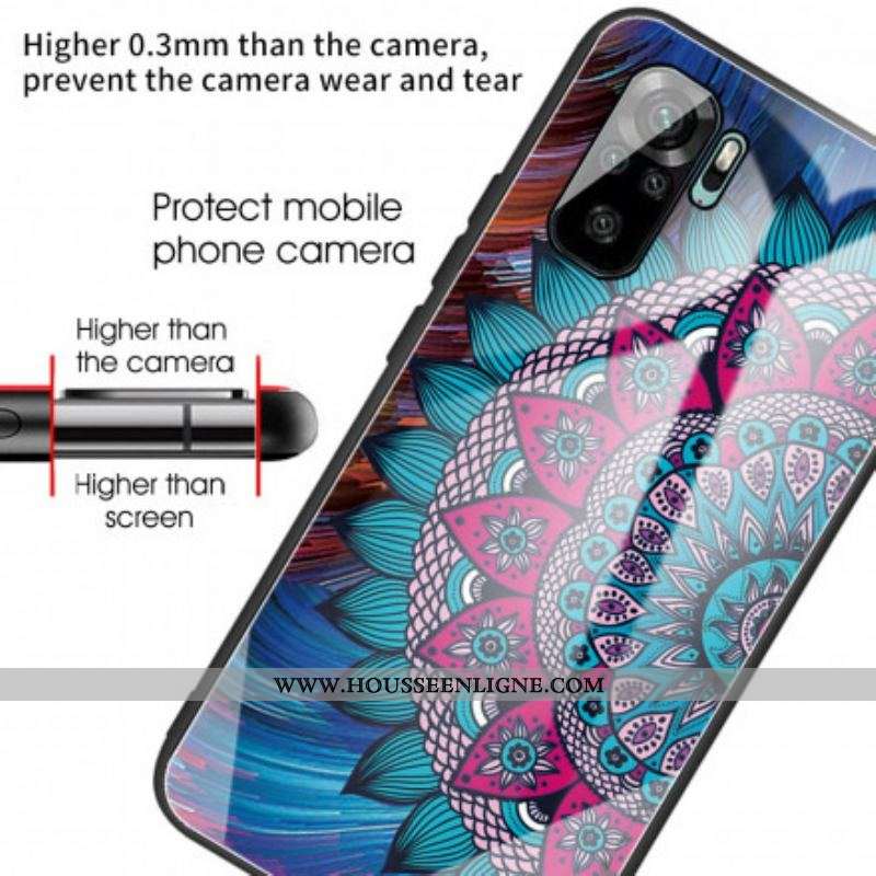 Coque Xiaomi Redmi Note 10/10S/Poco M5s Verre Trempé Mandala