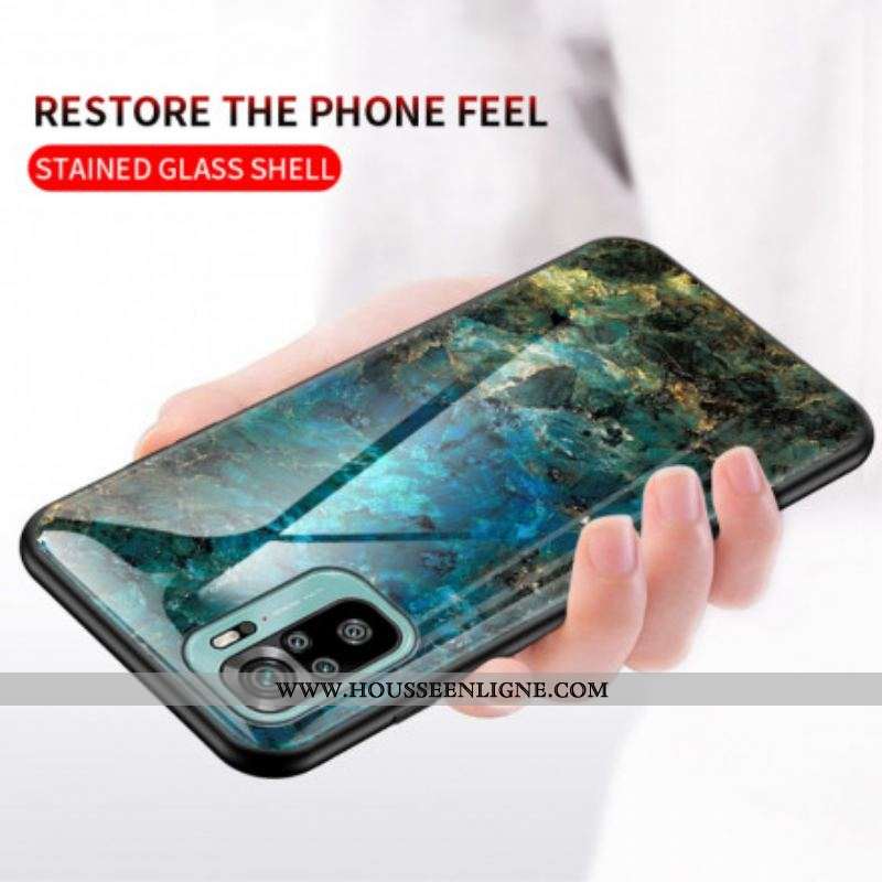 Coque Xiaomi Redmi Note 10/10S/Poco M5s Verre Trempé Marble Colors