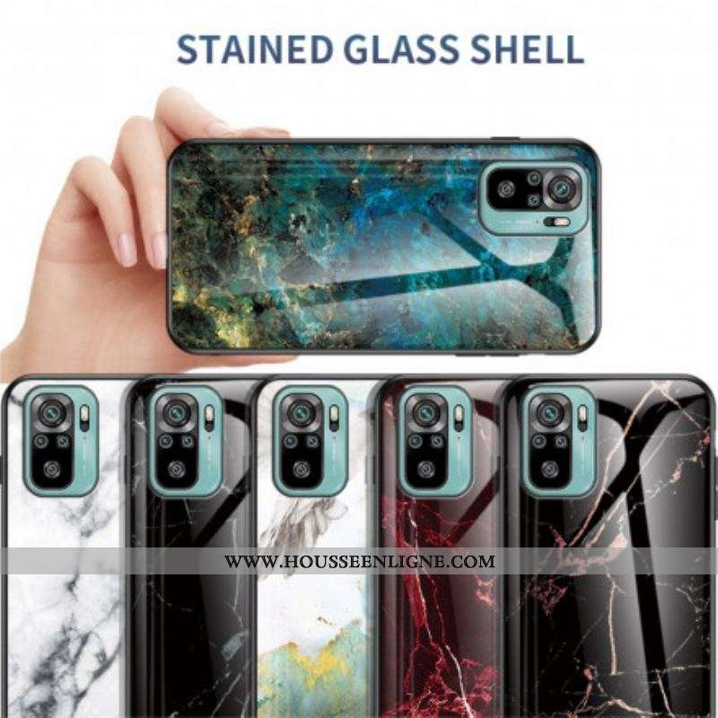 Coque Xiaomi Redmi Note 10/10S/Poco M5s Verre Trempé Marble Colors