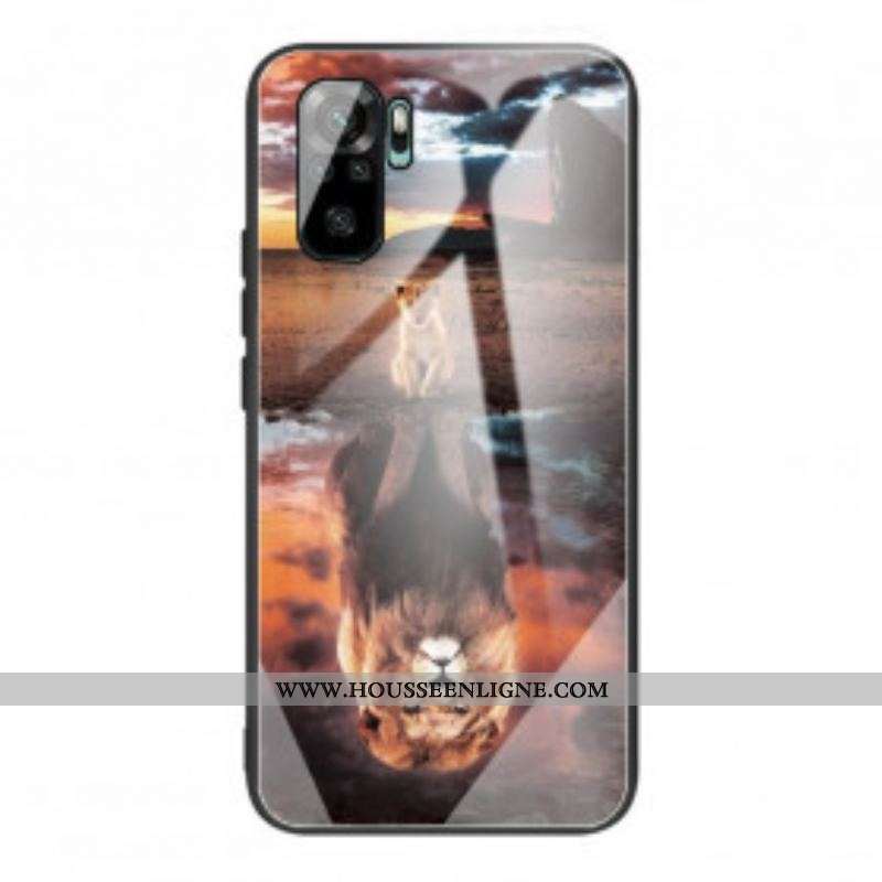 Coque Xiaomi Redmi Note 10/10S/Poco M5s Verre Trempé Rêve de Lionceau