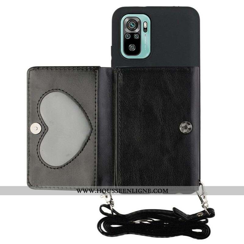 Coque Xiaomi Redmi Note 10/10S/Poco M5s à Bandoulière Porte-cartes