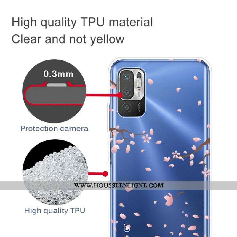 Coque Xiaomi Redmi Note 10 5G / Poco M3 Pro 5G Branches à Fleurs
