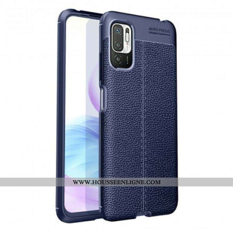 Coque Xiaomi Redmi Note 10 5G / Poco M3 Pro 5G Effet Cuir Litchi Double line