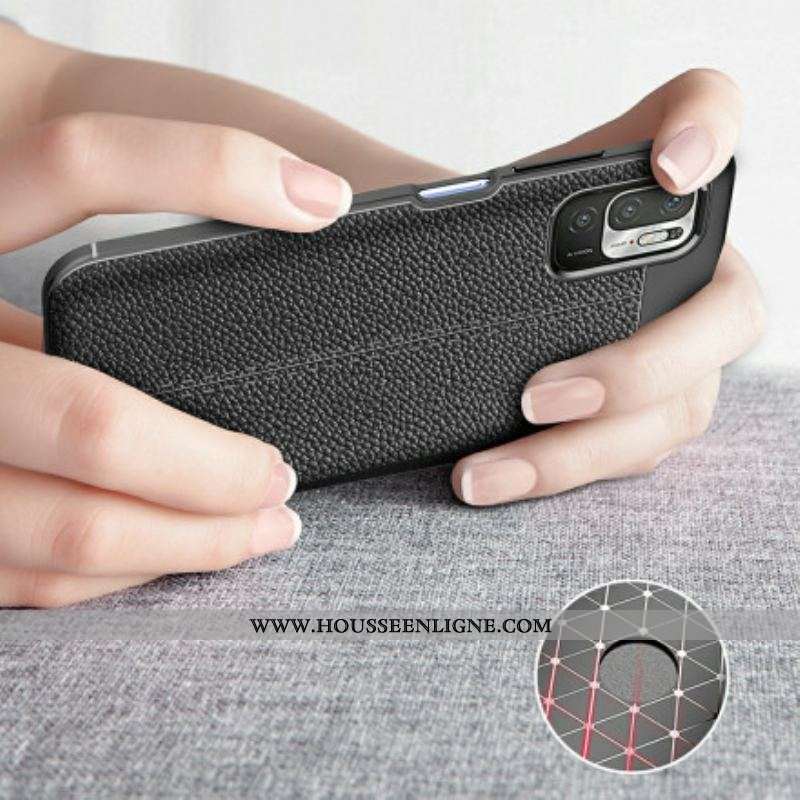Coque Xiaomi Redmi Note 10 5G / Poco M3 Pro 5G Effet Cuir Litchi Double line