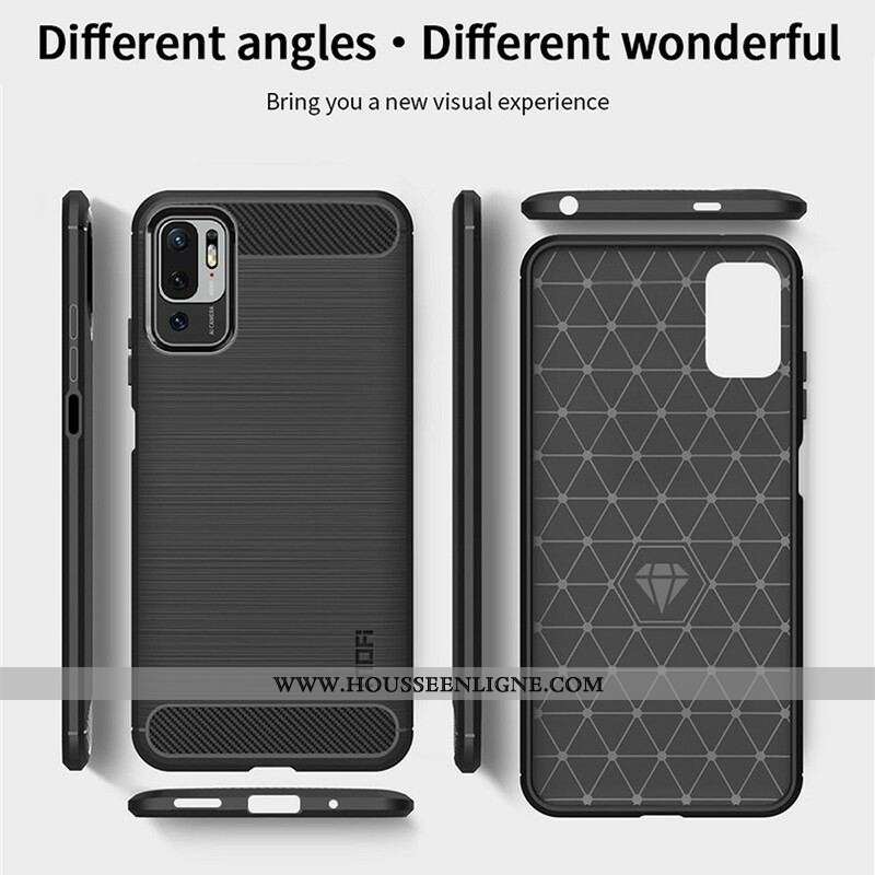 Coque Xiaomi Redmi Note 10 5G / Poco M3 Pro 5G Fibre Carbone Brossée MOFI