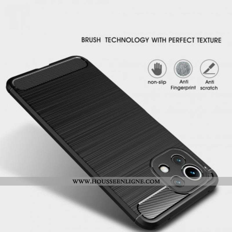 Coque Xiaomi Redmi Note 10 5G / Poco M3 Pro 5G Fibre Carbone Brossée