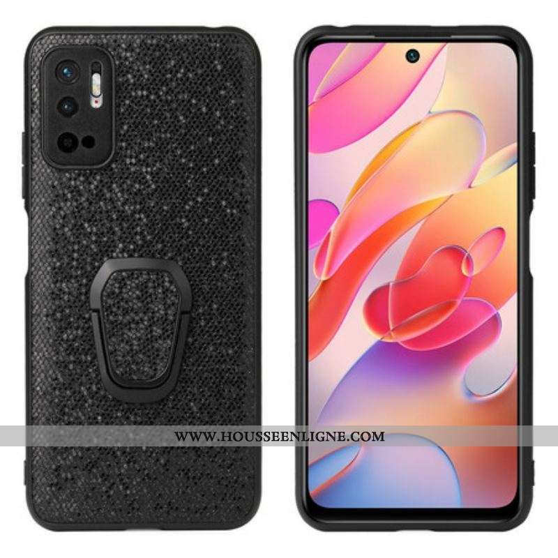 Coque Xiaomi Redmi Note 10 5G / Poco M3 Pro 5G Paillettes Anneau-Support