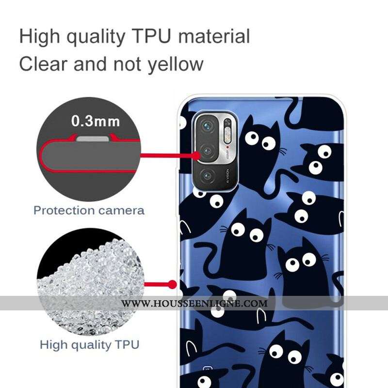 Coque Xiaomi Redmi Note 10 5G / Poco M3 Pro 5G Souris Noires