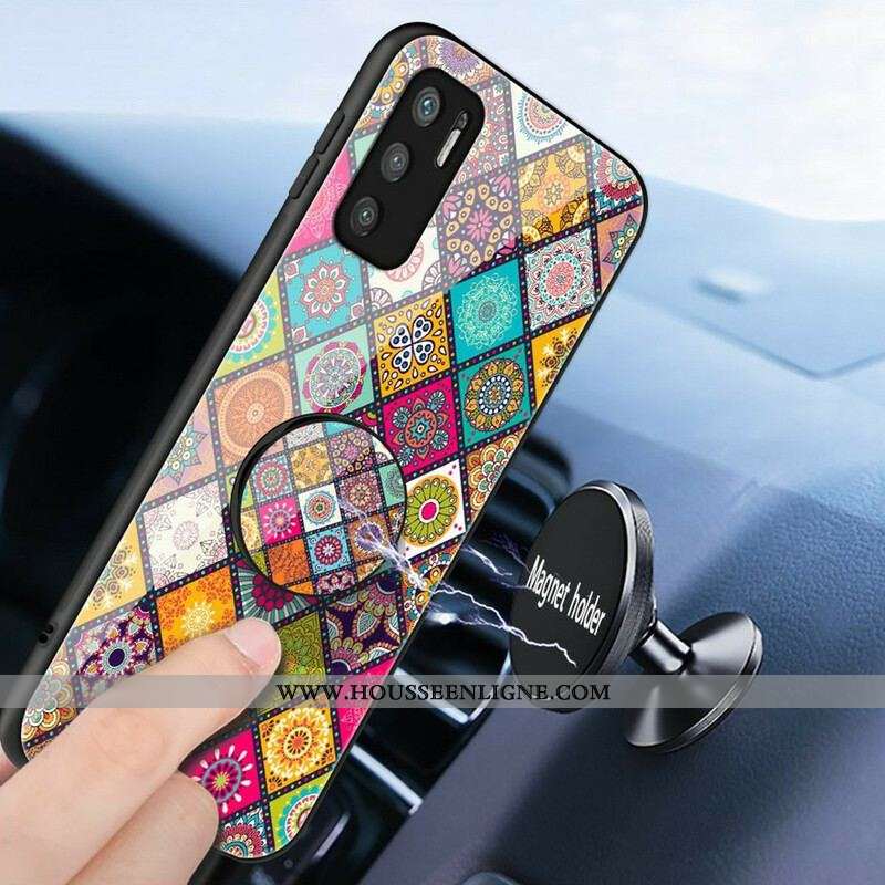 Coque Xiaomi Redmi Note 10 5G / Poco M3 Pro 5G Support Magnétique Patchwork