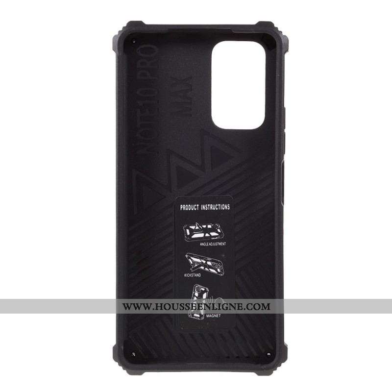 Coque Xiaomi Redmi Note 10 Pro Camouflage Support Amovible