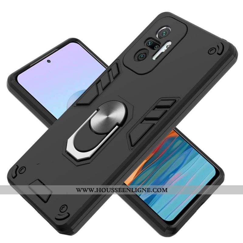 Coque Xiaomi Redmi Note 10 Pro Détachable Anneau-Support Métallisée