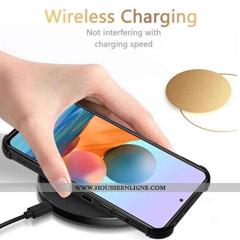 Coque Xiaomi Redmi Note 10 Pro Effet Cuir Avec Porte Cartes et Sangle