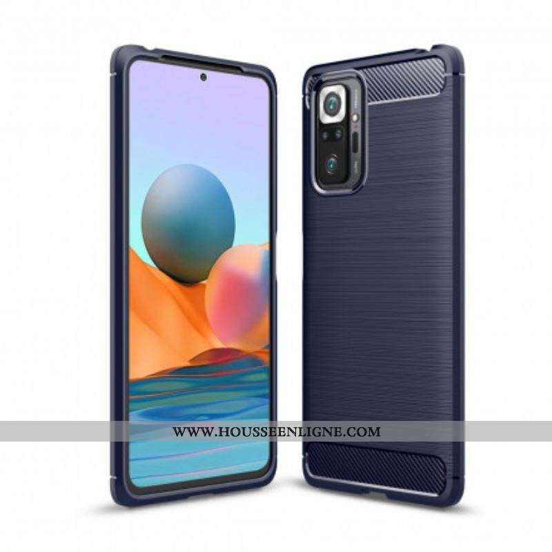 Coque Xiaomi Redmi Note 10 Pro Fibre Carbone Brossée