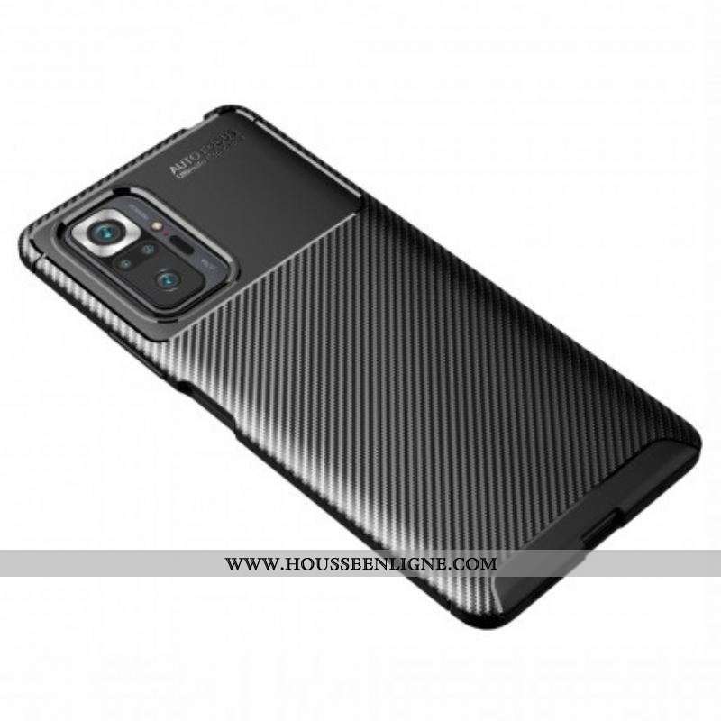 Coque Xiaomi Redmi Note 10 Pro Flexible Texture Fibre Carbone