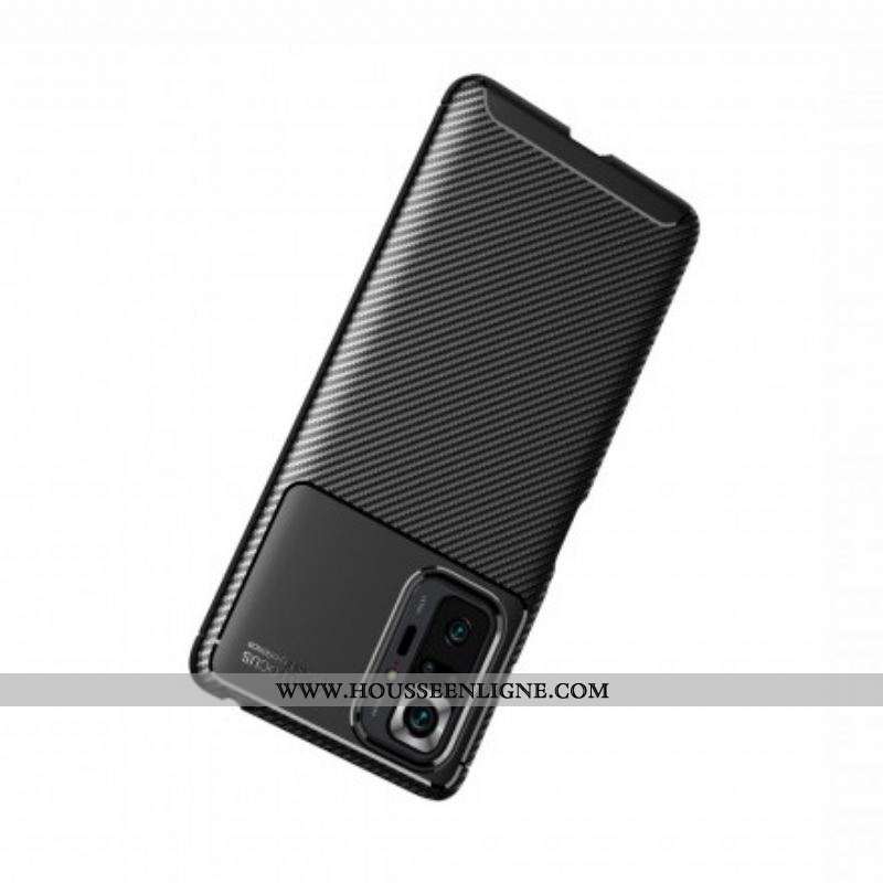 Coque Xiaomi Redmi Note 10 Pro Flexible Texture Fibre Carbone