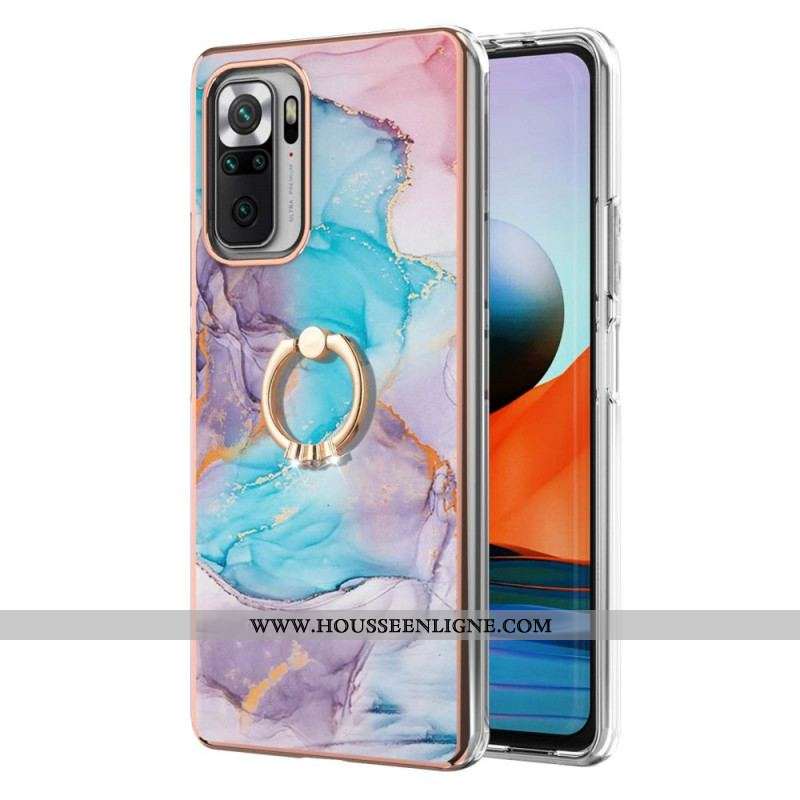 Coque Xiaomi Redmi Note 10 Pro Marbre avec Anneau-Support